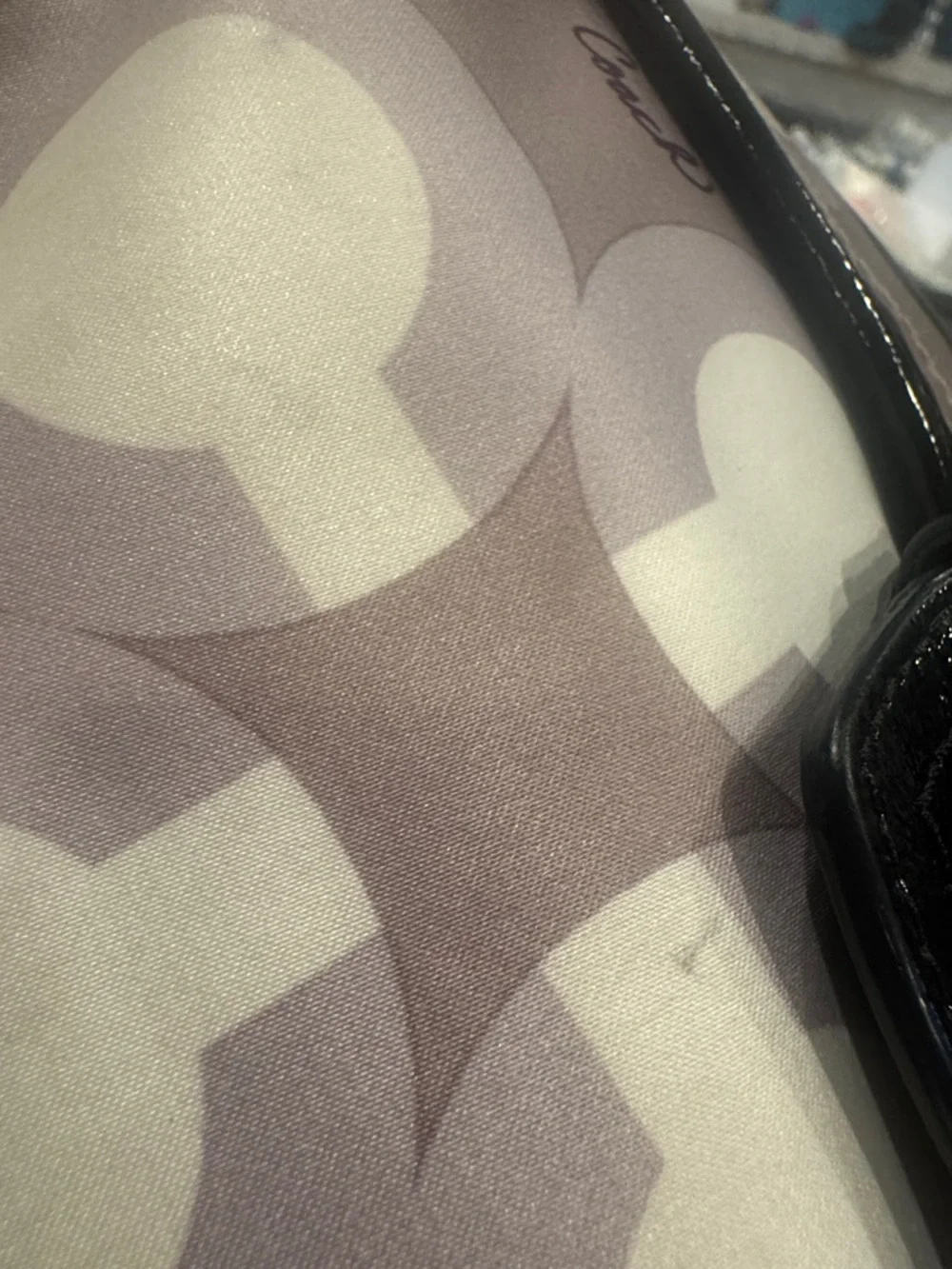 Coach Purple, Black and Gray Signature Shoulder Bag